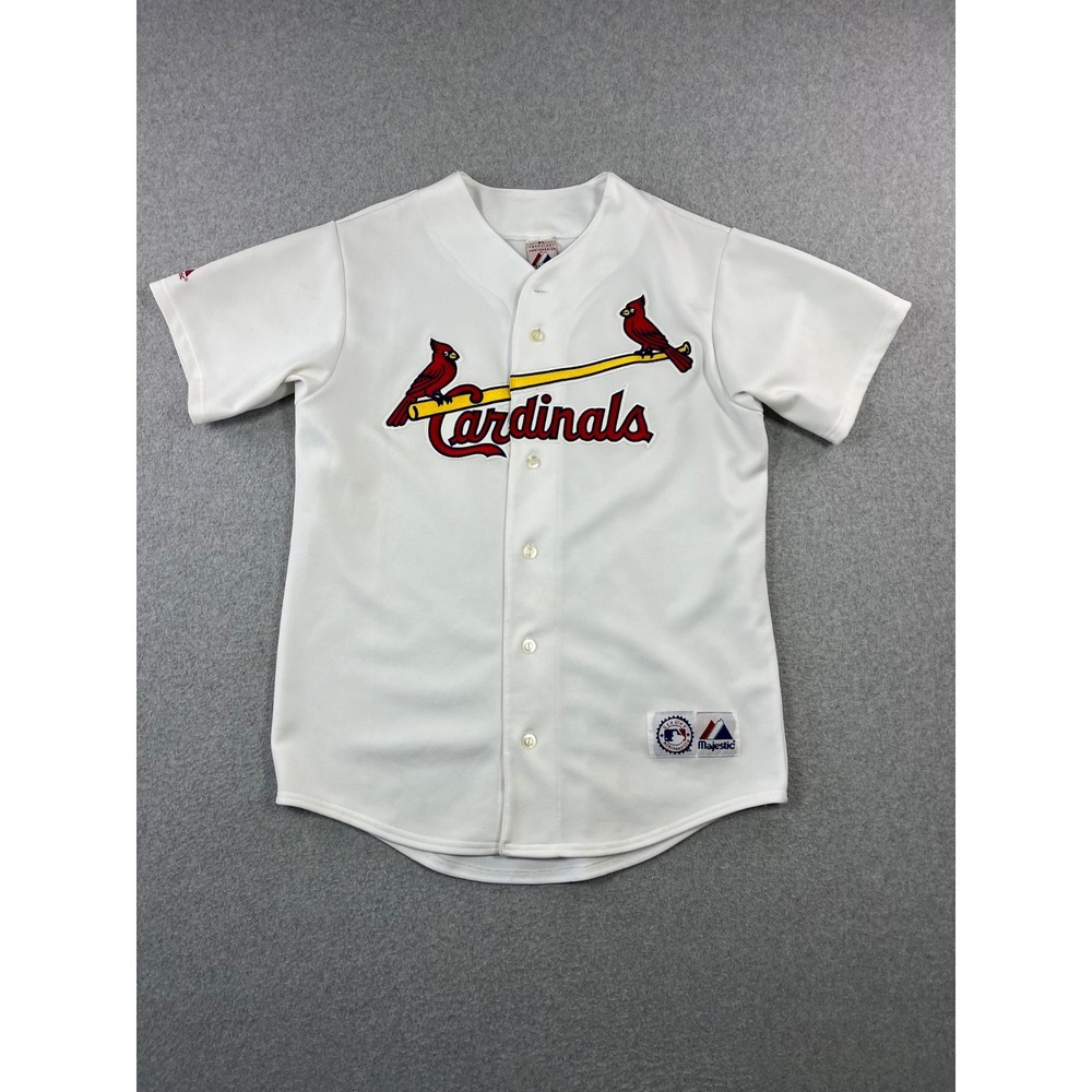 Vintage St Louis Cardinal Baseball Jersey Mens M White 90s Majestic MLB